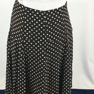 Nine & Co. Brown Polka Dot Skirt Size 8